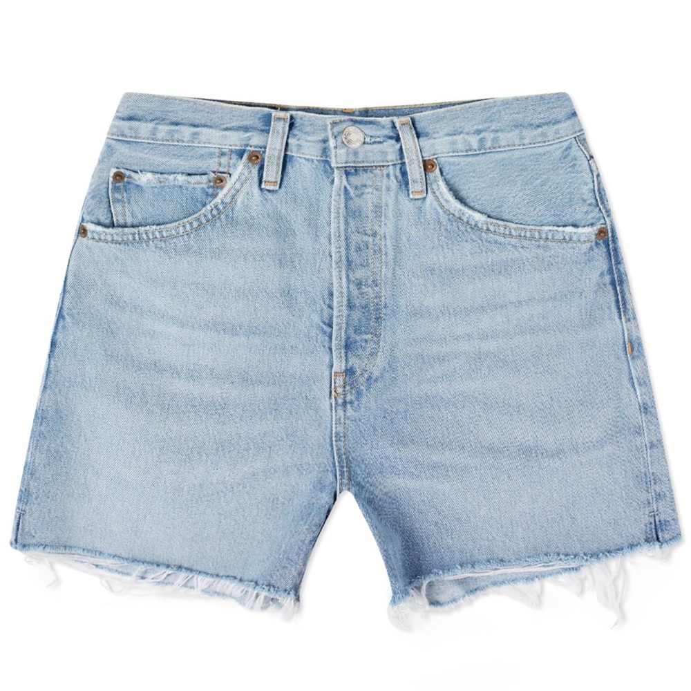NWT - RE/DONE 50S CUT OFF SHORTS - FADED VINTAGE INDIGO - Size: 29